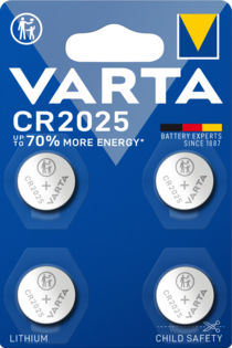 Varta batteri CR2025 lithium 3V; 170mAh; Ø20x2,5mm