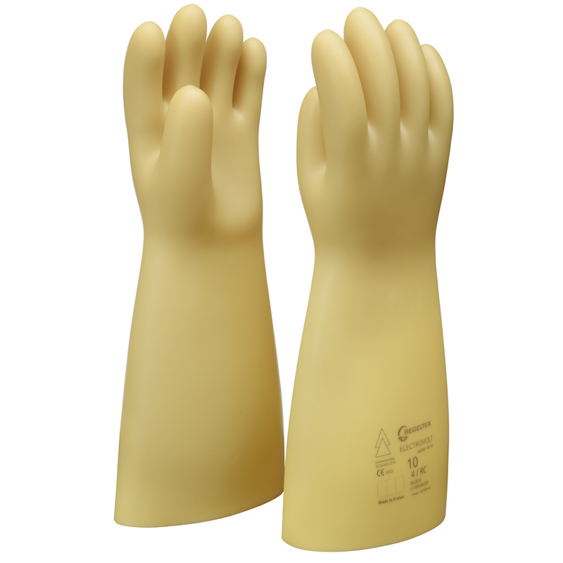 Natur latex handske 7,5kV cl.1 Str. 12 - 36cm lang, 1,5mm tyk