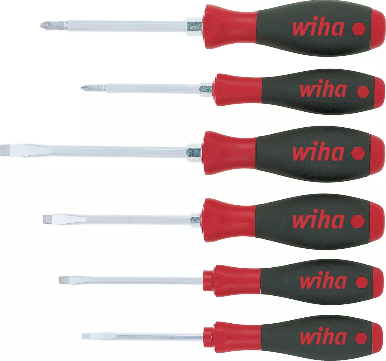 Screwdriver set SoftFinish Straight 3.5/4.5/5.5/7.0mm/PH1+2 w/hexagonal blade