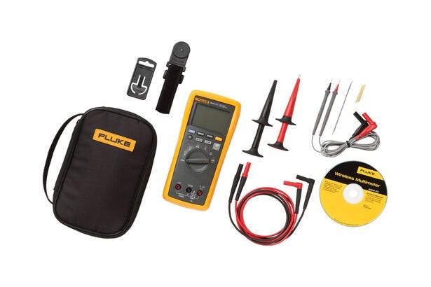 Electronic multimeter and deluxe accessory kit