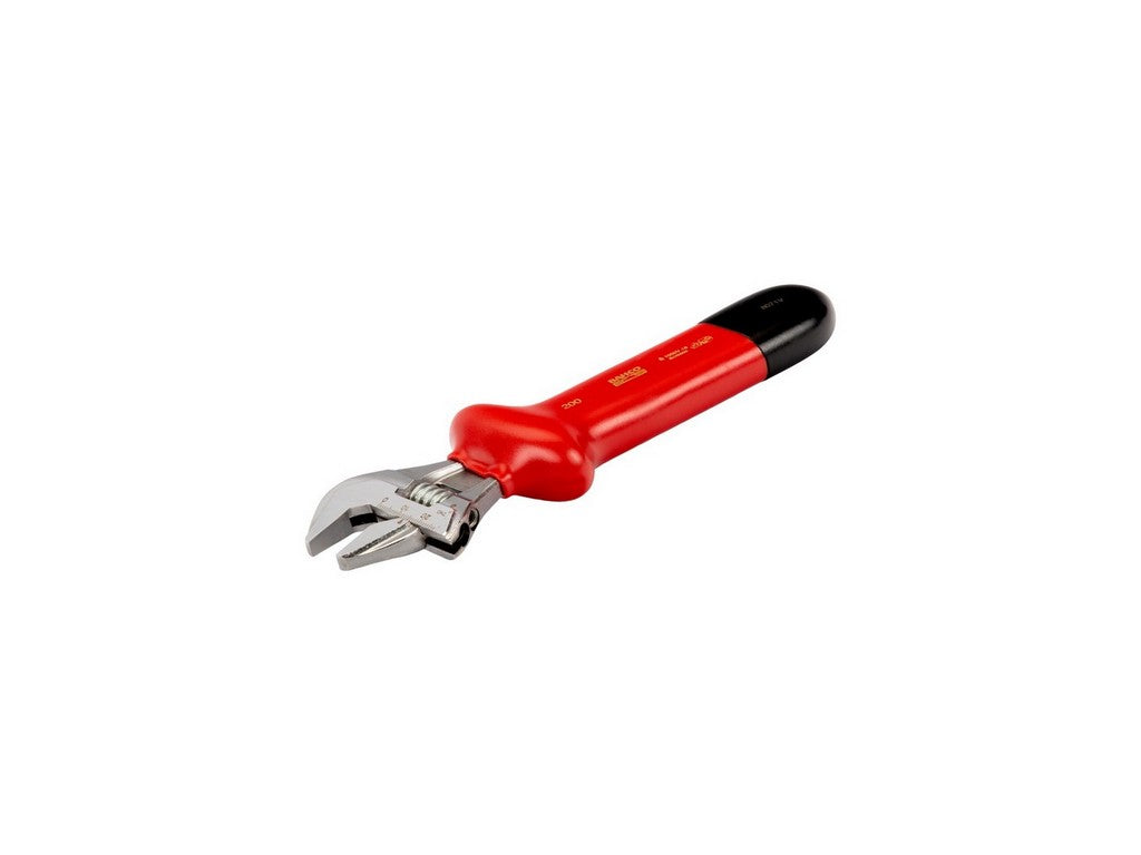 VDE insulated adjustable wrench with thumb screw 10