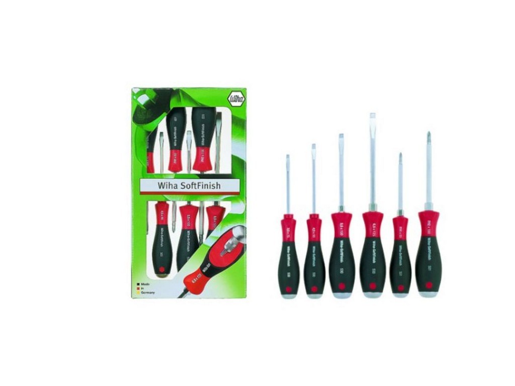 Skruetrækkersæt SoftFinishstål, PZ1; PZ2; 3,5; 4,5; 5,5; 7,0mm