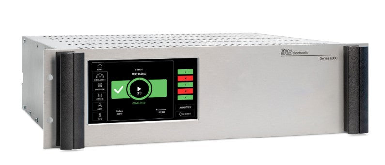 SPS sikkerhedstester 19" rack DC 100V-6kV/AC 100V-5,5kV/0-20mA/100kOhm-50Gohm med 4mm bøsninger