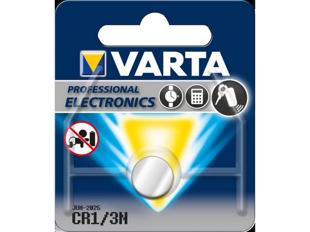 Varta batteri CR1/3N lithium 3V; 170mAh; Ø11,6x10,8mm