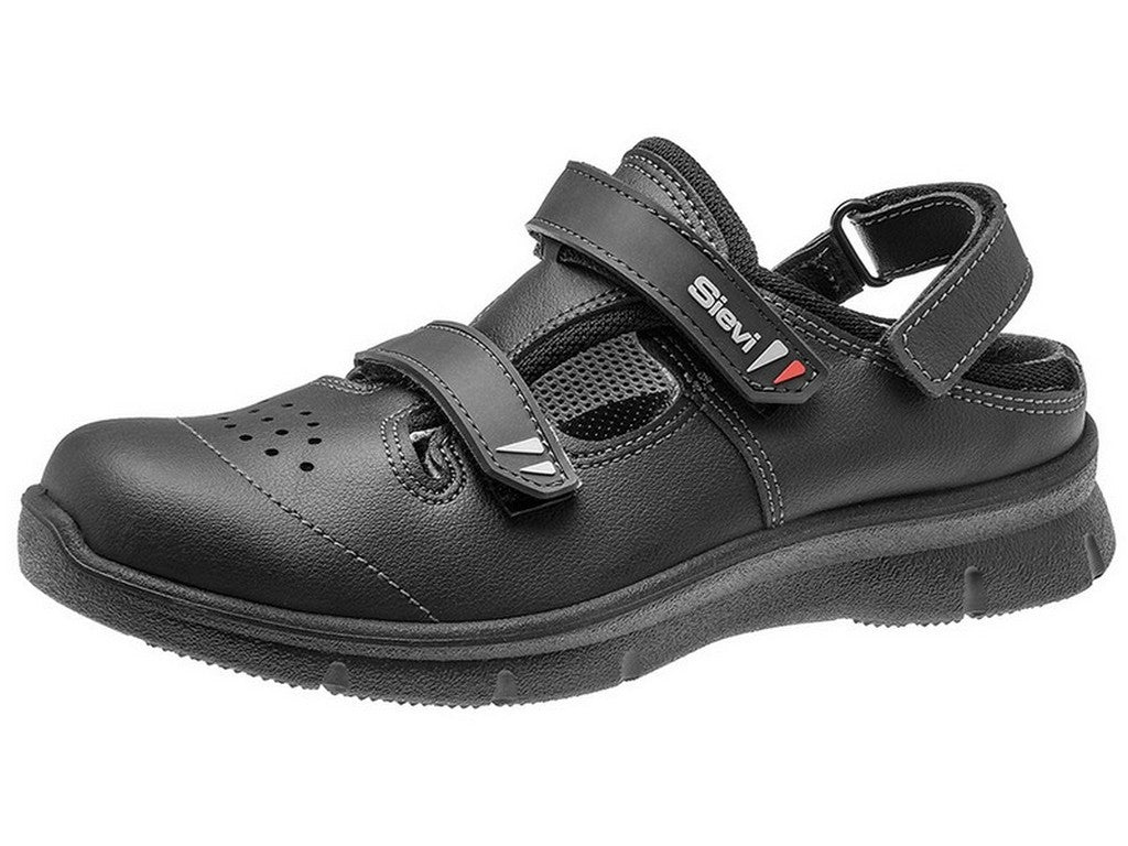 Sandal Active 2 ESD, sort sikkerhedssandal med velcrojustering.