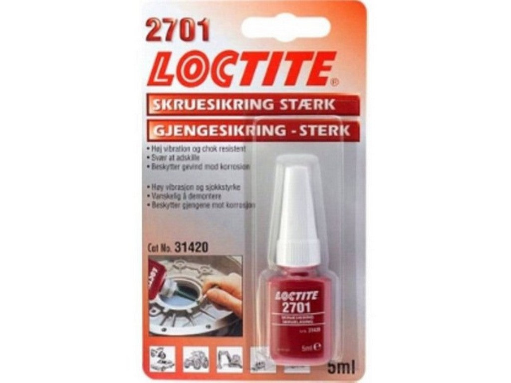 Loctite 2701 screw lock strong 5 gr. bottle