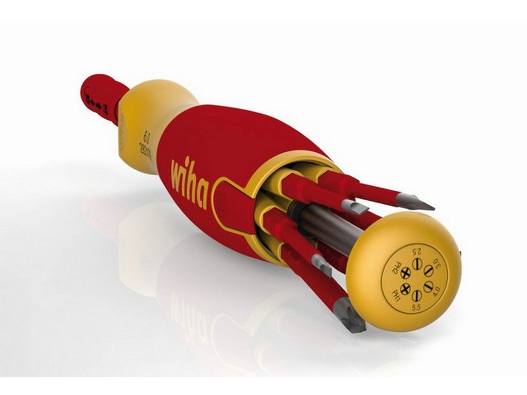 Bit screwdriver 1000V SlimFix w/6 bits 3+4+5mm/PH1+2/SL-PZ2