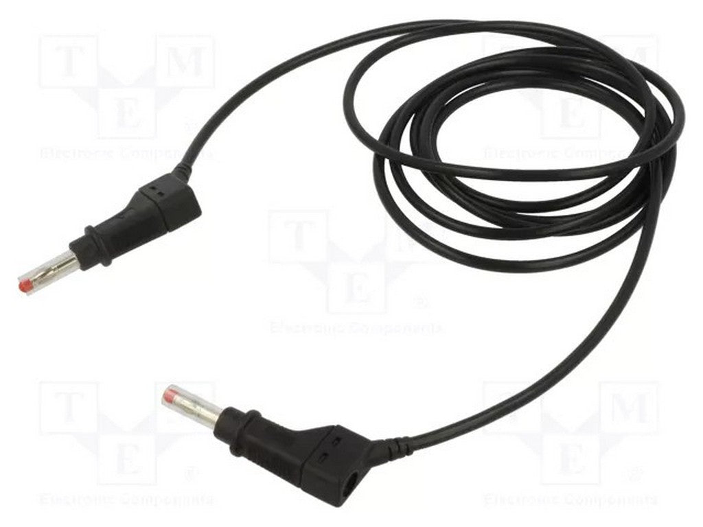 Testledning XZG410 sort 200 cm, 600V CAT. II 19A