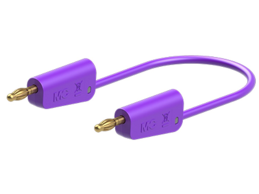 Silicone test lead 2.5mm 100cm VIOLET LK-4A-S25 32A 30V AC/60V DC gold-plated connector