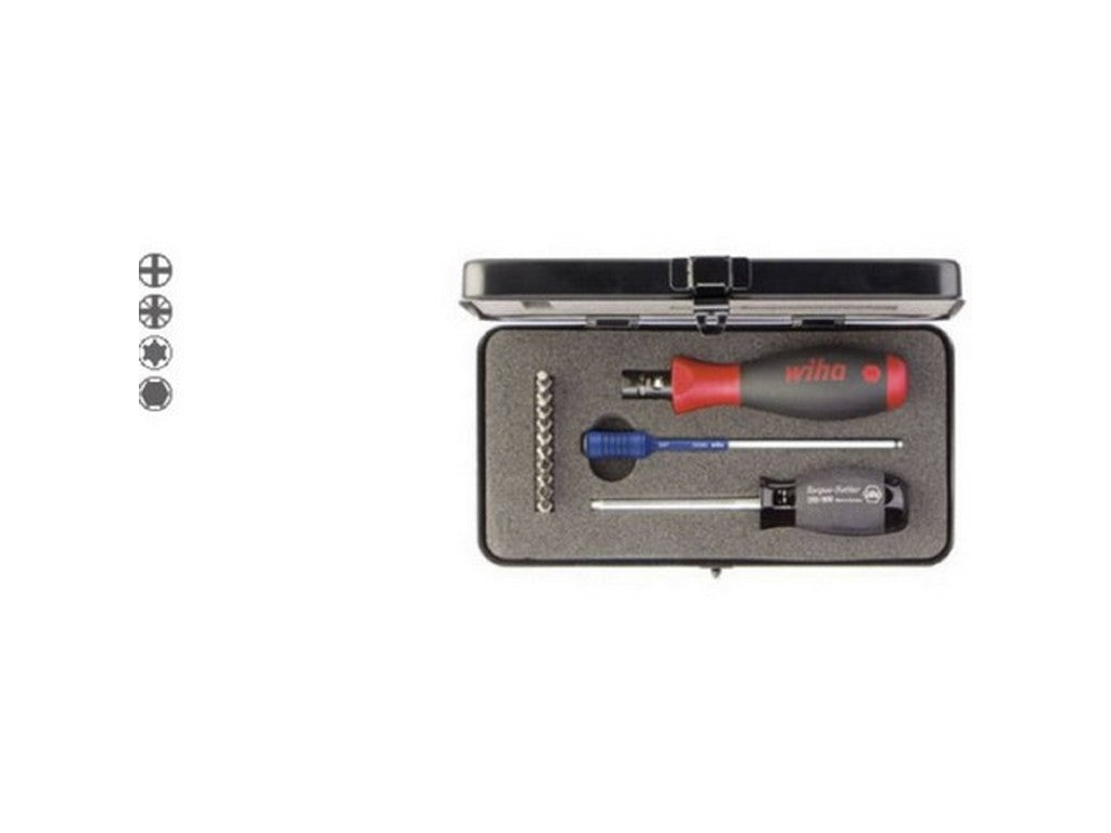 Torque screwdriver set 1.0-5.0 Vario S set w/13 parts (10 bits)