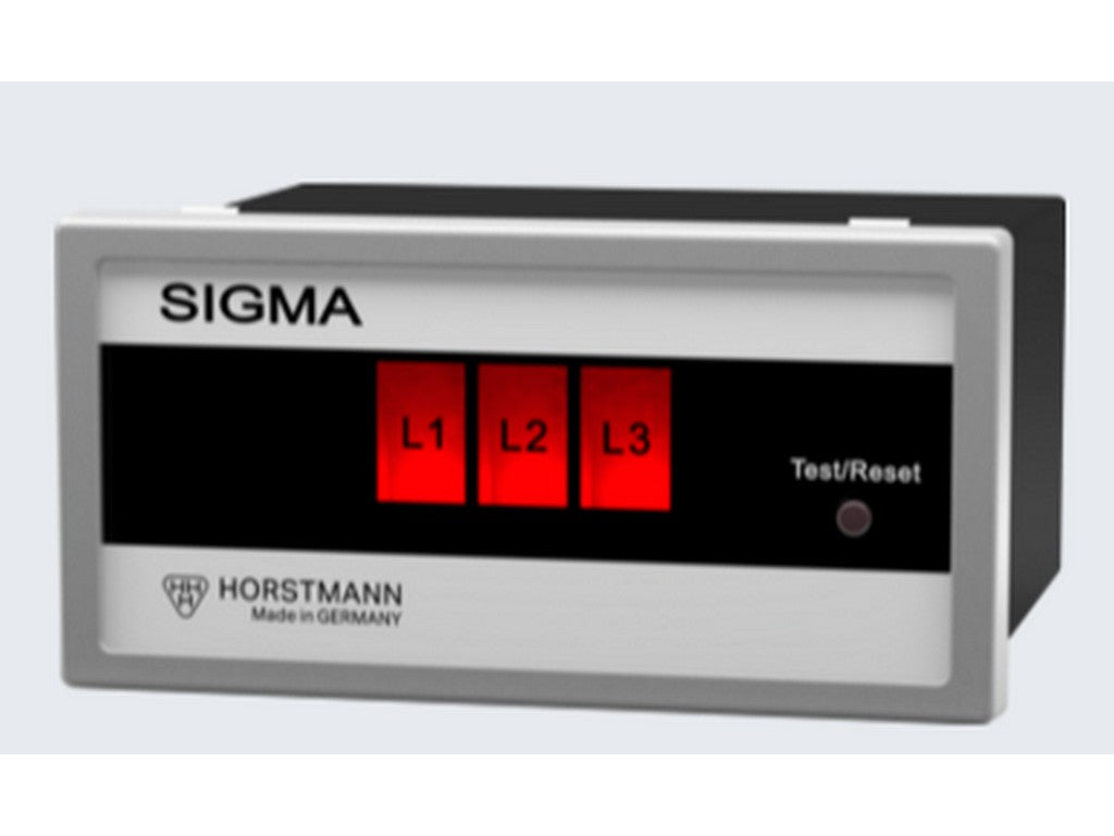 Kortslutningsindikator SIGMA 2.0 37-1111-10 med rød L1 L2 L3 display