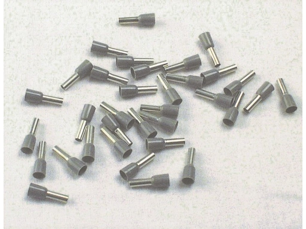 Terminal tube insulated gray 4mm-L10mm; bag w/500pcs.