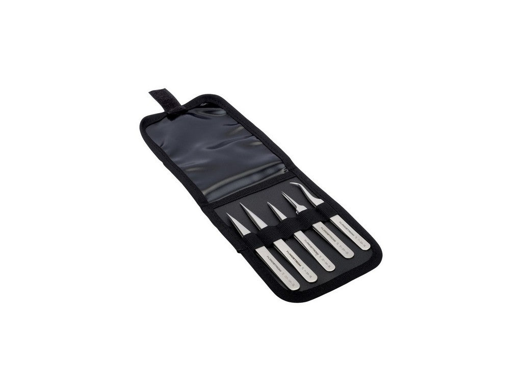 Lindström Rustfri stål anti-magnetisk SMD pincetsæt 5 dele