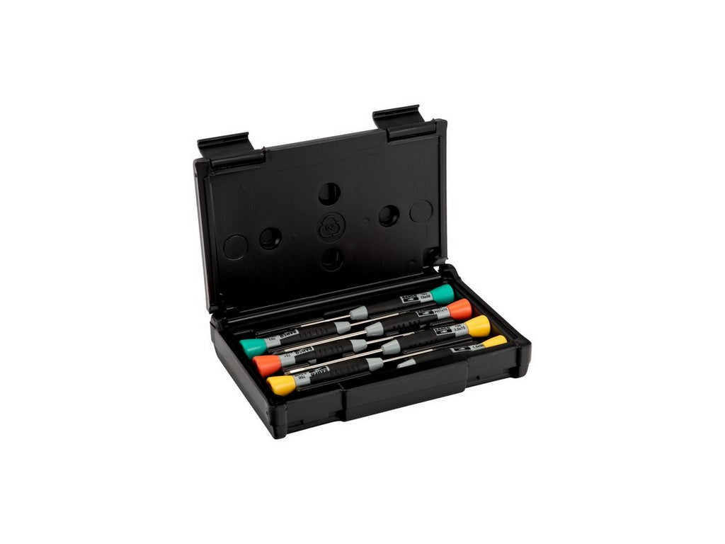 Skruetrækkersæt til ligekærv/Phillips/TORX® med præcisionsgreb – 7 dele