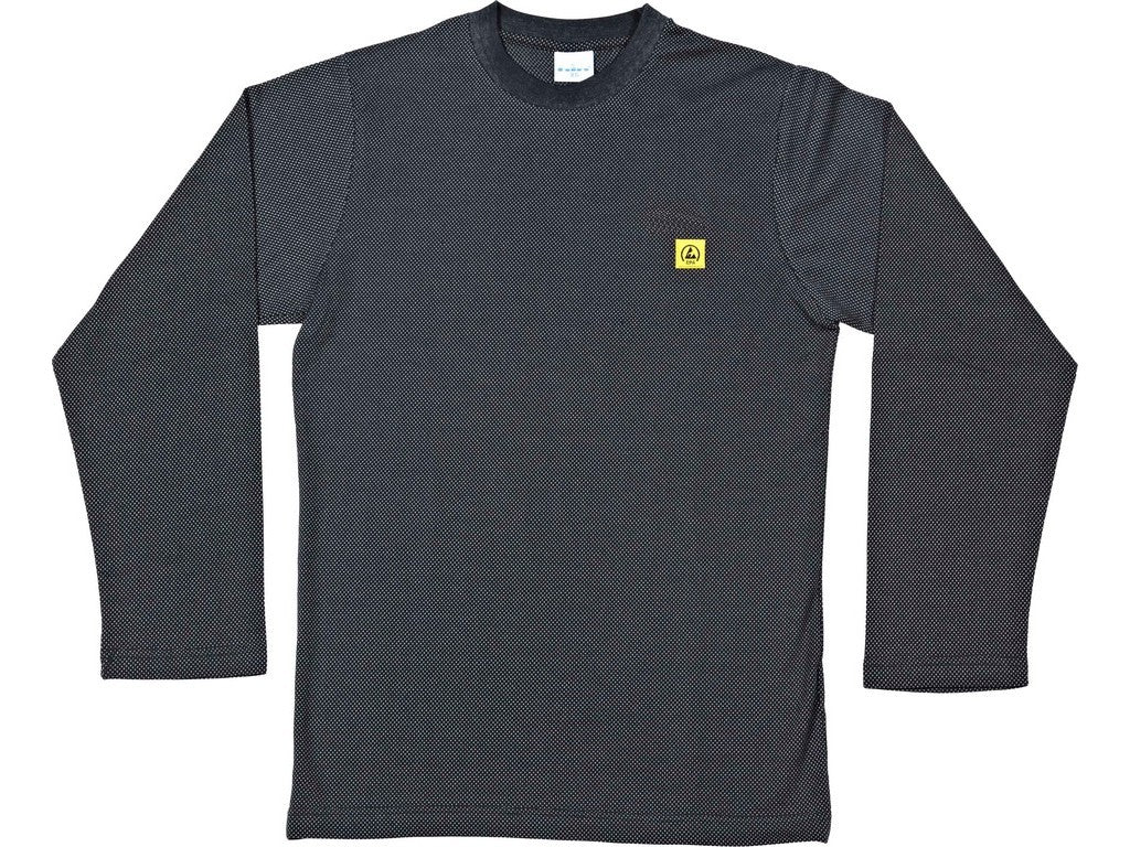T-shirt ESD Mørkegrå Lang ærme str. S