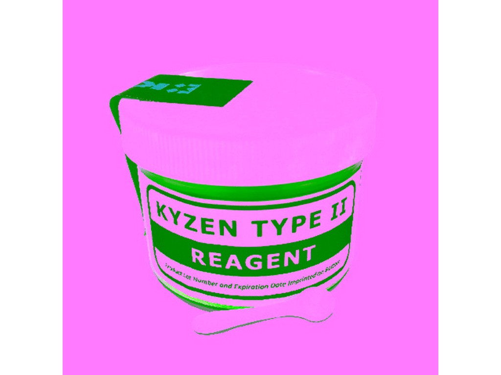 Kyzen Type 2 Reagent beholder med grøn etiket