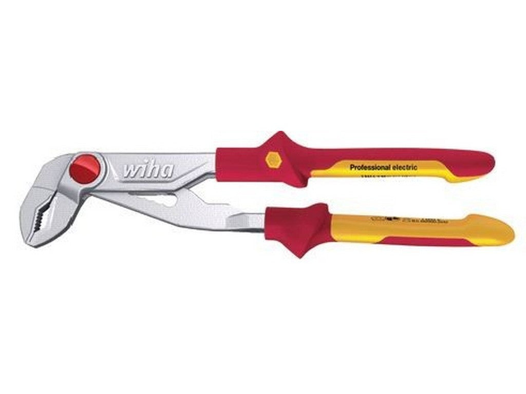Water pump pliers 250mm 1000V insulated w. push button