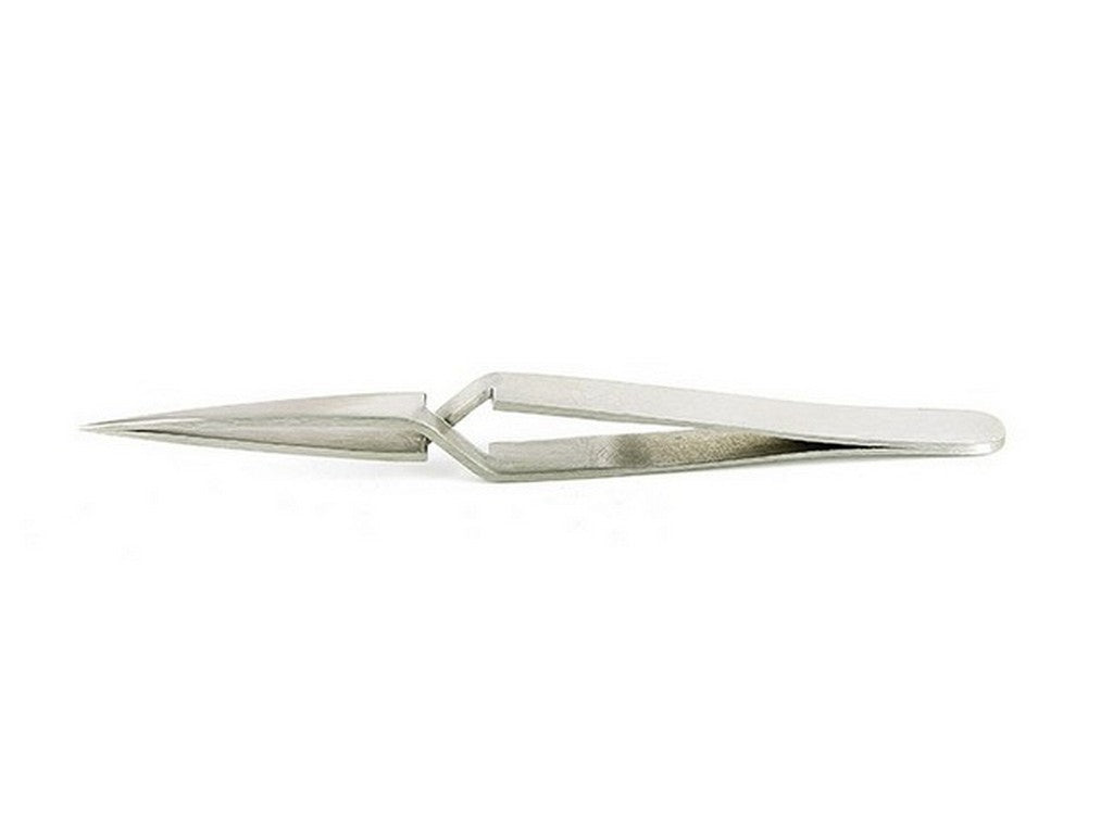 Tweezers w/holding function 120mm fine tip