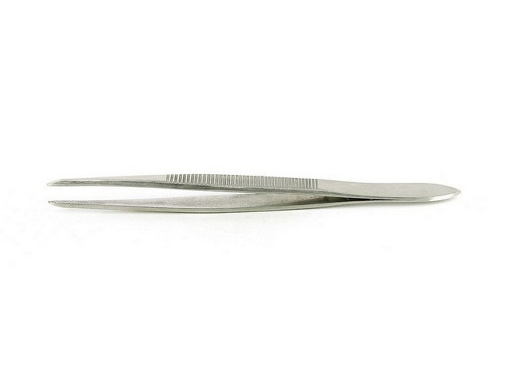 Pincet tyk rund spids 120mm riflet greb