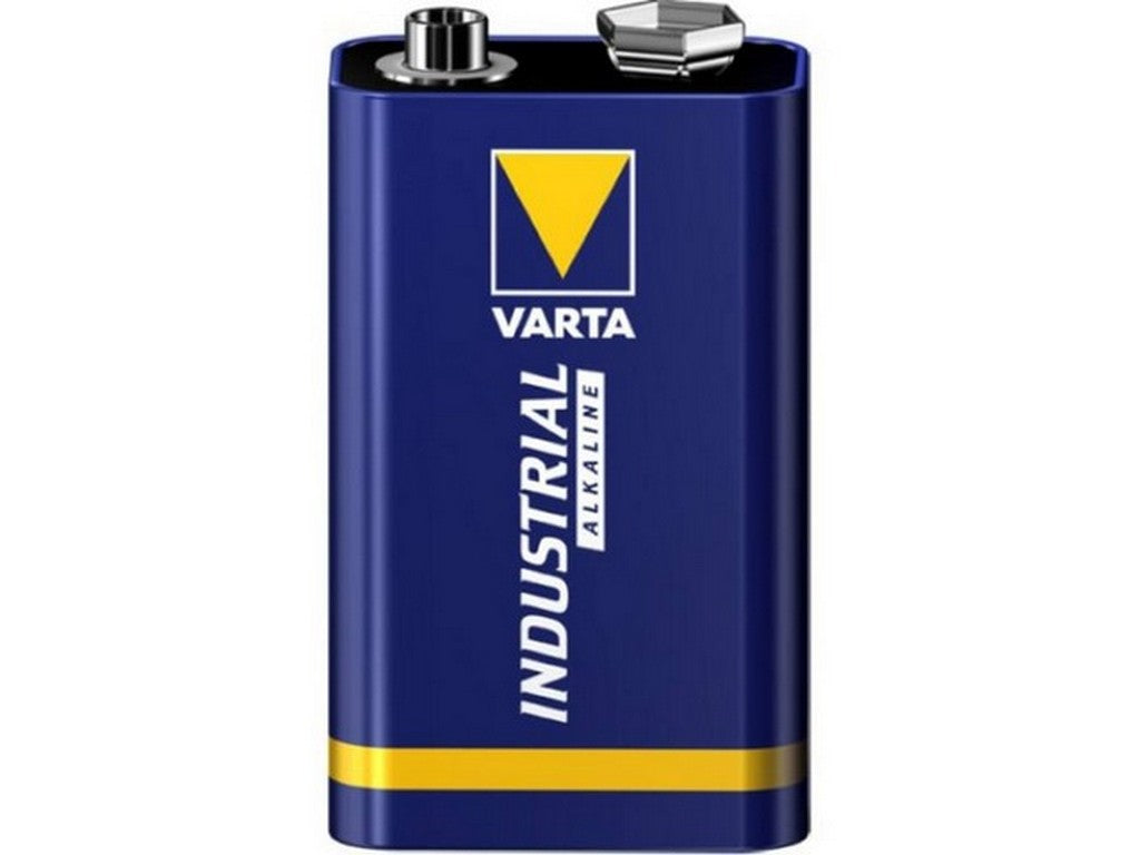 Varta Industrial 9V alkaline batteri 6LR61, blå og gul