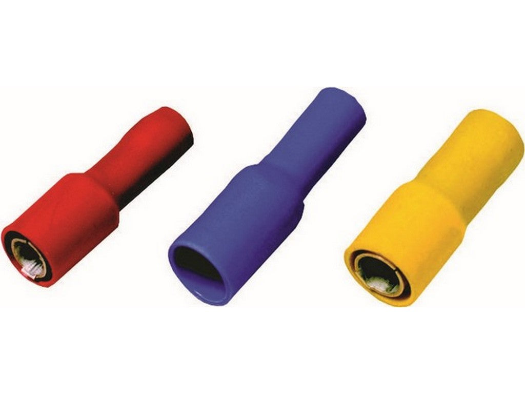 Round connector insulated female red 0.5-1mm-Ø4mm