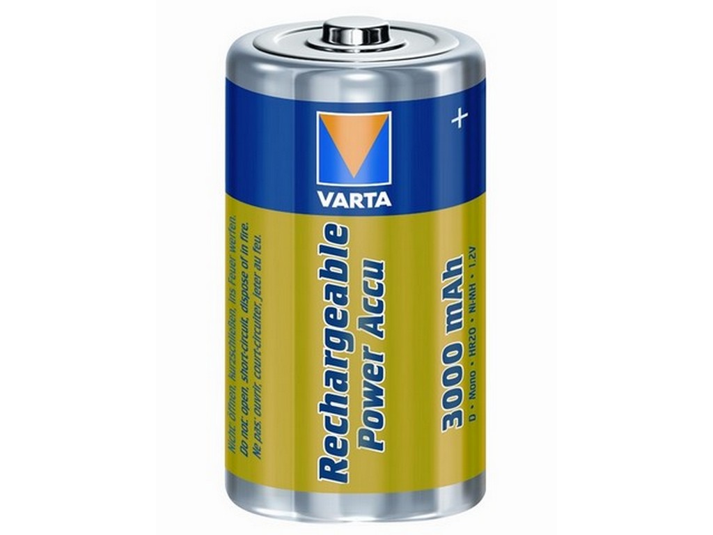 Varta Ni-MH Accu D 1,2V 3000mAh ø34,2x61,5mm BL-2 HR20 - Ready to Use