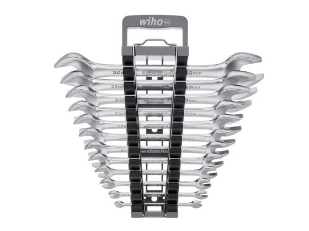 Wiha open-end wrench set in holder 12 double keys from 6-32mm