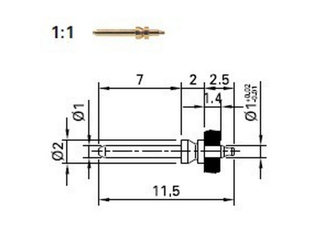 Miniline connector for PCB mounting S1-F