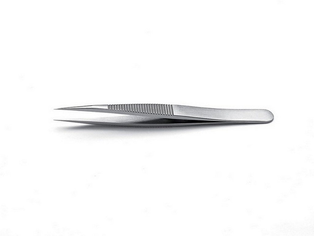 Tweezers knurled grip 110mm very strong tip