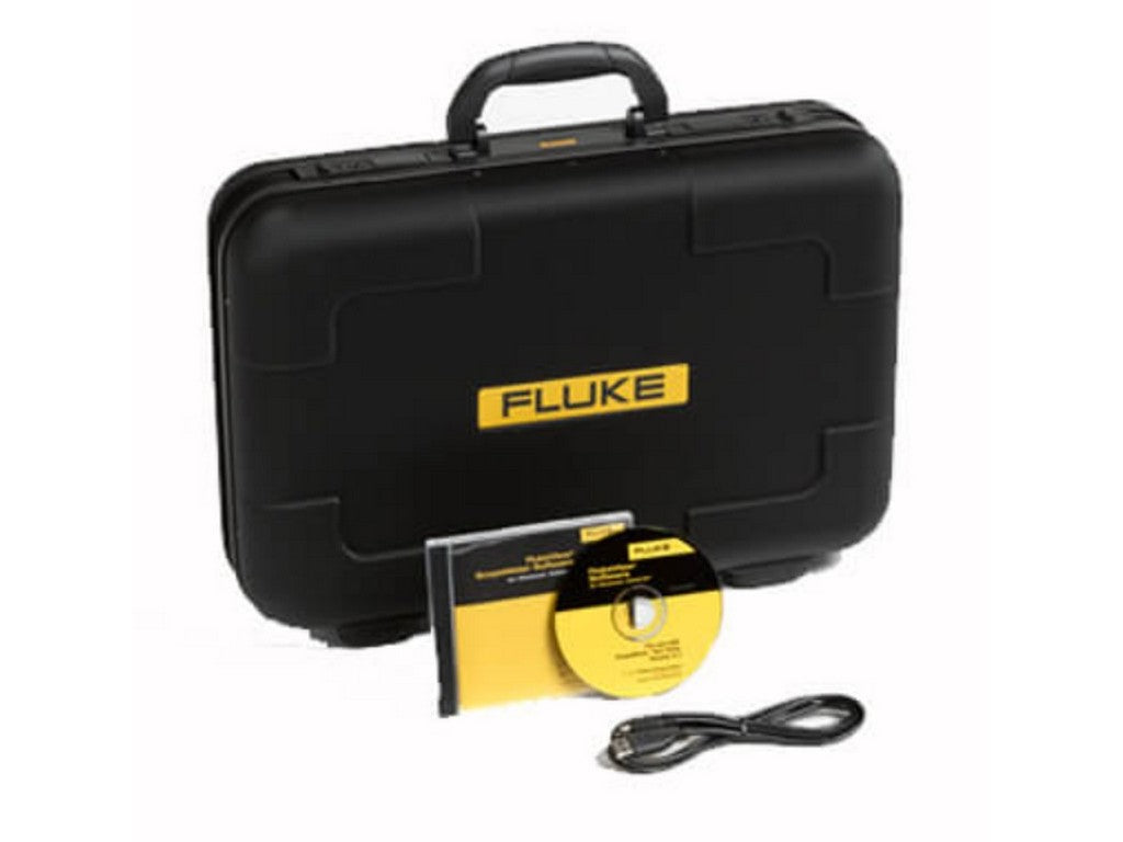 Fluke software og kuffert kit, med CD og USB kabel.