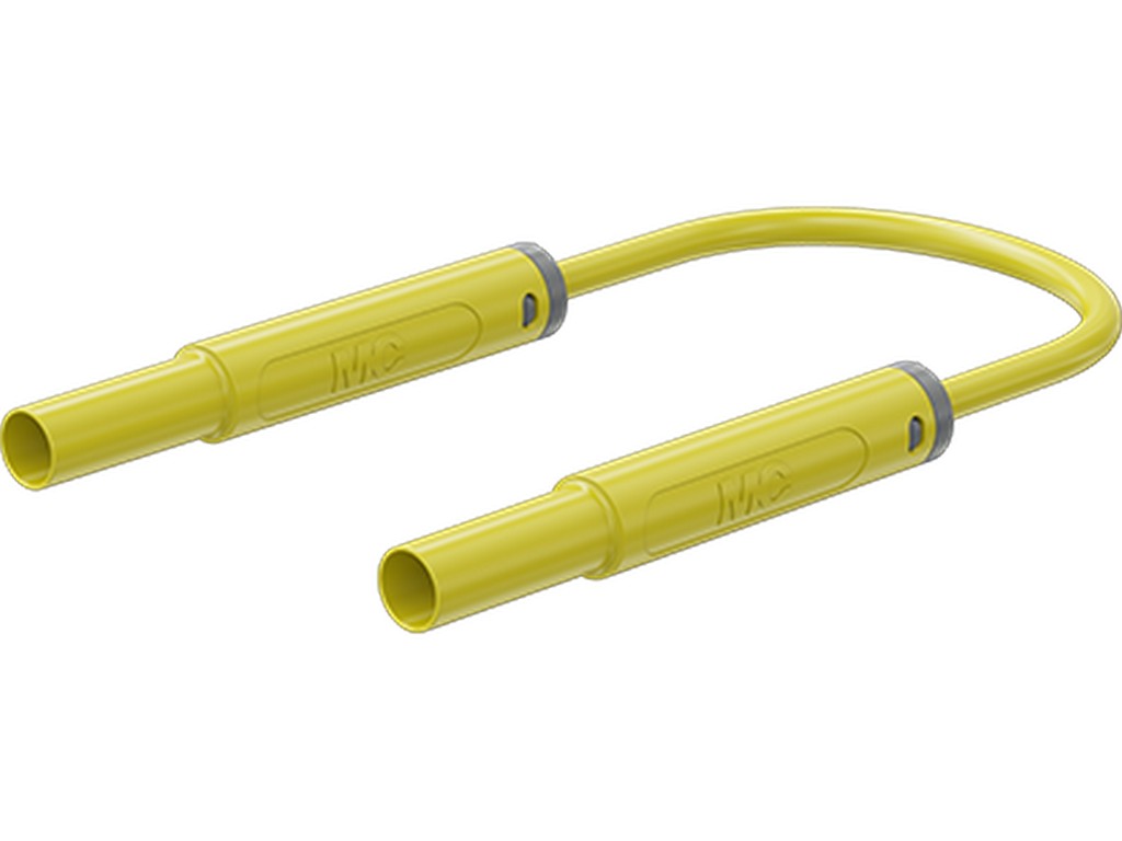 Test lead PVC SAK4N-F10 Ø4mm Yellow 100cm 1000V CATIV 19A