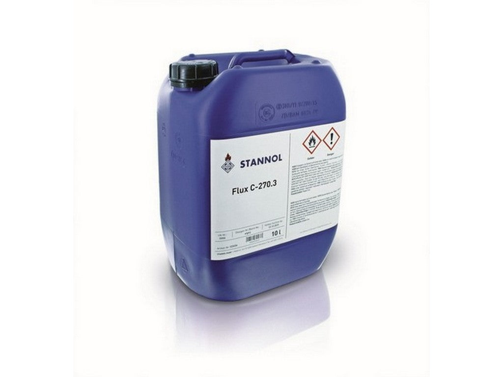 Flusmiddel 10 liter, 3% Halide fri RMA no clean flus i blå beholder