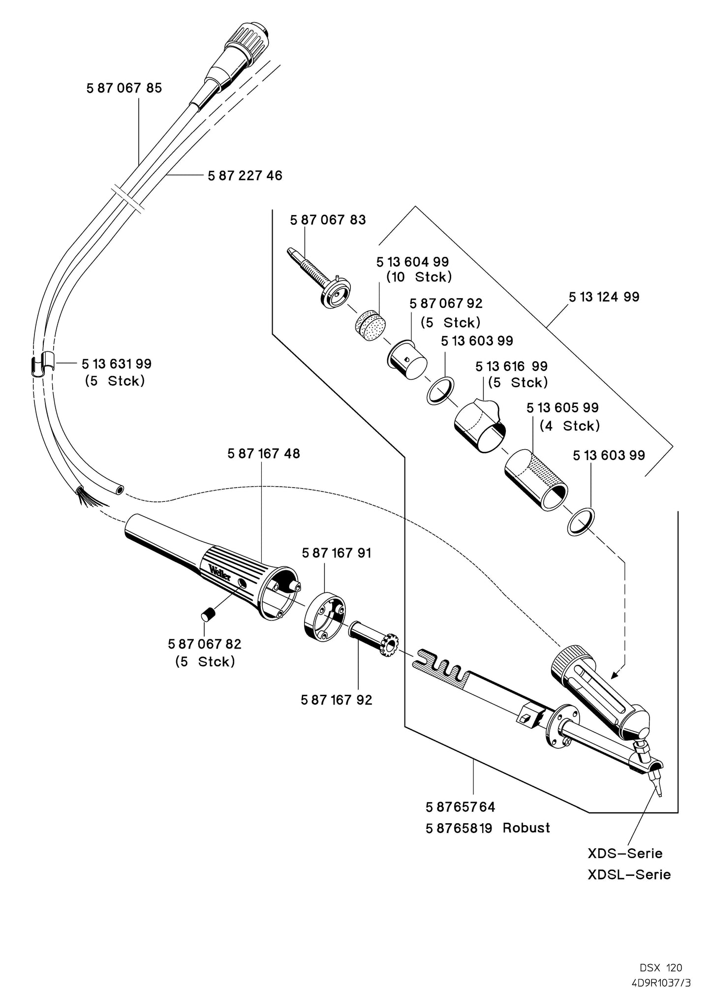 Desoldering iron DSX 120 ESD