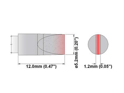 Loddespids Mejsel 30° 5,20mm til TMT-5000S-2