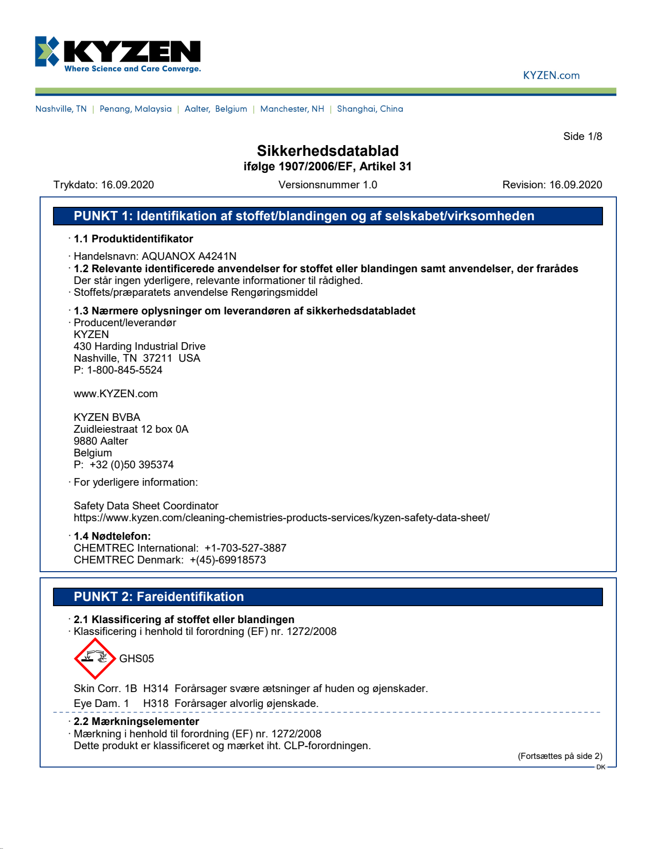 Rensevæske AQUANOX (FG) A4241 t/stencil & PCB 25l plastik dunk
