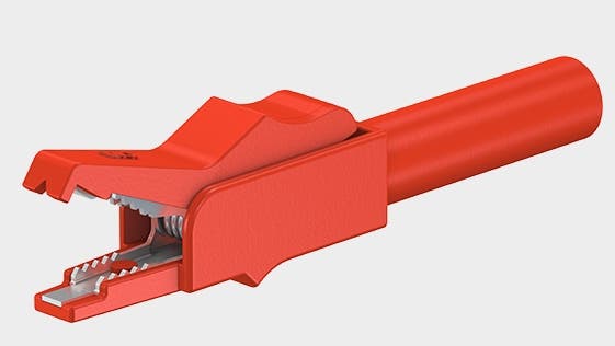 Krokodillenæb SAGK4-K blå 300V - CAT II - 15A