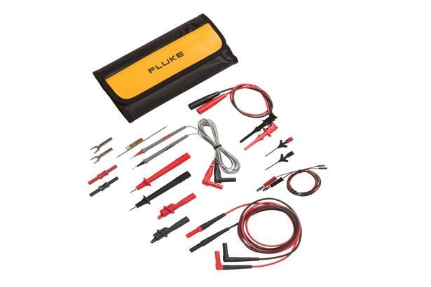Electronics test lead set w/probes, alligator clips etc.