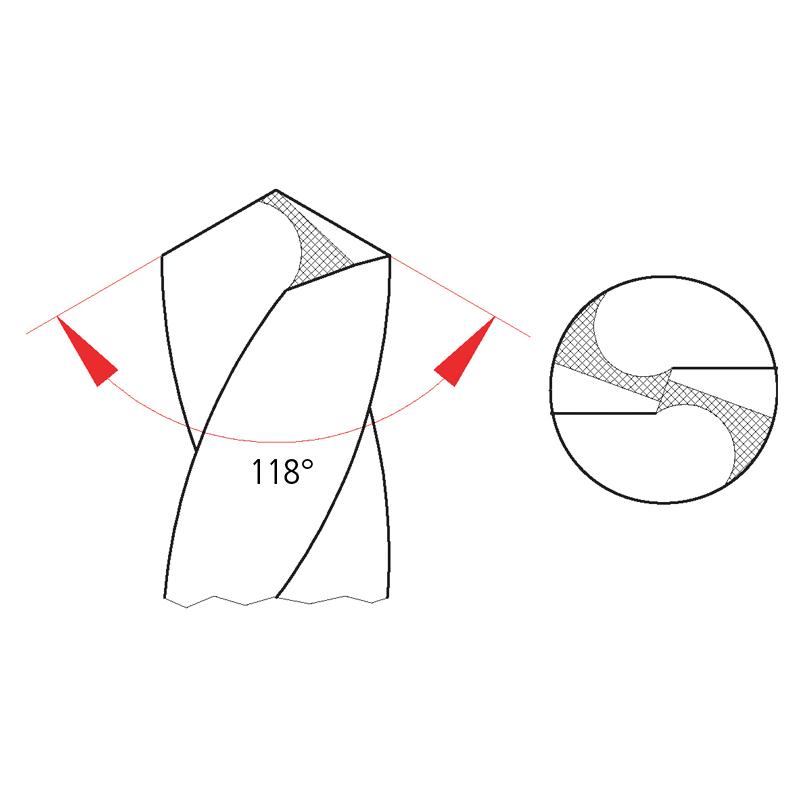Spiralbor 2,1mmx49mm HSS-Tin DIN 338N