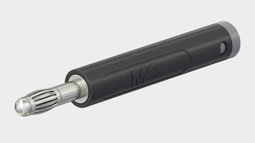 AL-4A-39 Black In-line, Ø 4 mm, with spring-loaded MULTILAM for self-assembly of test leads. Solder