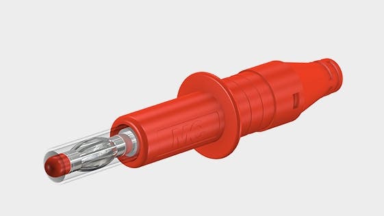 Bananstik lige X-GL-438 sort 600V - CAT II - 32A