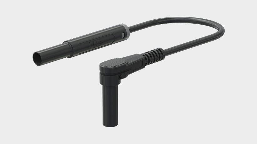 Prøveled. 1mm silicone 1,0m grøn SARK-4N-S10 vinkel/lige 1000V/19A CATIII