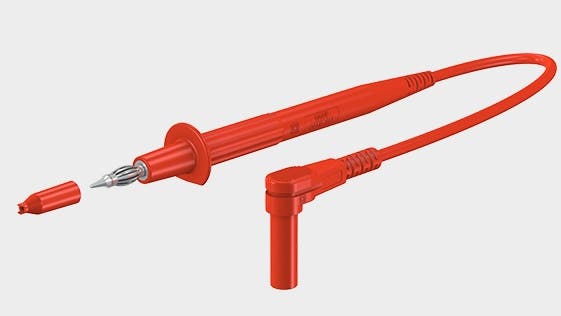 Prøveled. 1,0m sil. XPS-484 vinkel/probe sort 1000V-CATIII