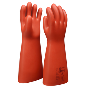 Orange L-AUS handske 1000V Str. 8-CL 0-41cm lang-2,1mm tyk LYSBUE SIKKER