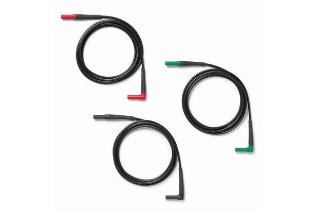 CAT III 1500 V, SUREGRIP SILICONE TEST LEADS, STRAIGHT-STRAIGHT