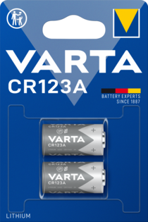 Varta batteri CR123A lithium 3V; 1480mAh; Ø17x33,4mm