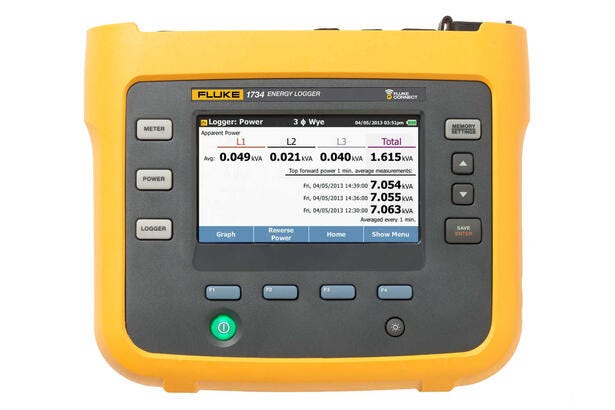 Voltage etc. energy logger 3-fa w/software and clamps CATIV 600V/CATIII 1000V