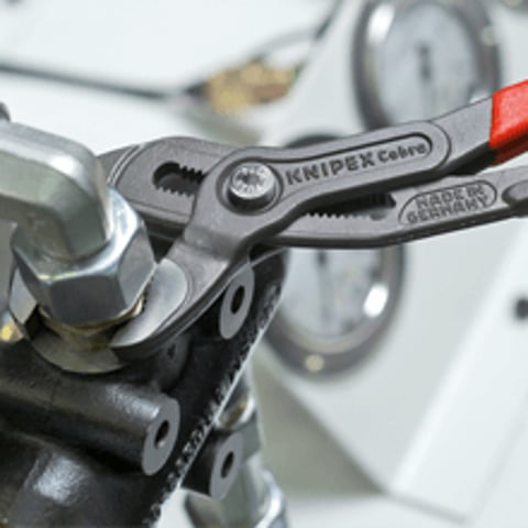 Cobra water pump pliers polished 180mm; w/PVC on handle