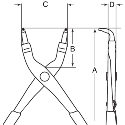 Låseringstang Ø19-60x180mm