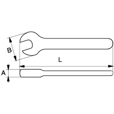 VDE insulated open-end wrench 18mm