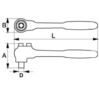 1/2" VDE-isoleret skraldenøgle 270 mm